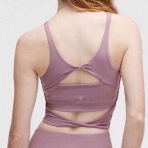 Lululemon Align Twist-Back Tank Top Women's Size 2 Lavender Nulu Material